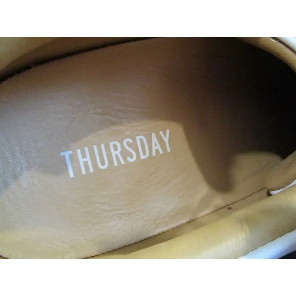 EUC! Thursday Premier Everyday White Leather Low Top Sneakers Men 12.5